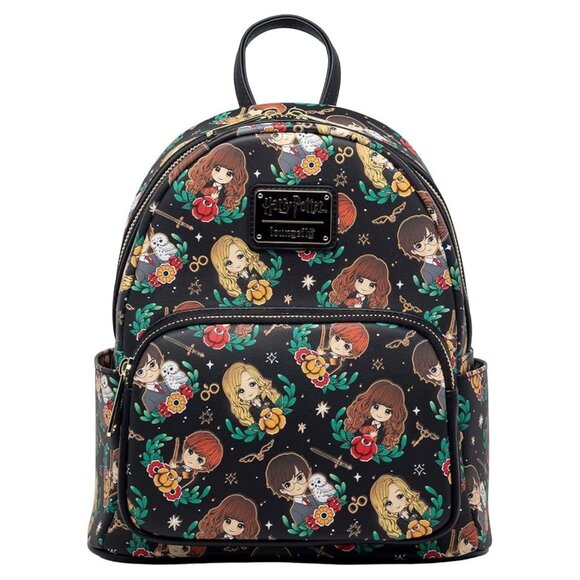 Loungefly Harry Potter Chibi Characters All Over Print Mini Backpack - Picture 1 of 6